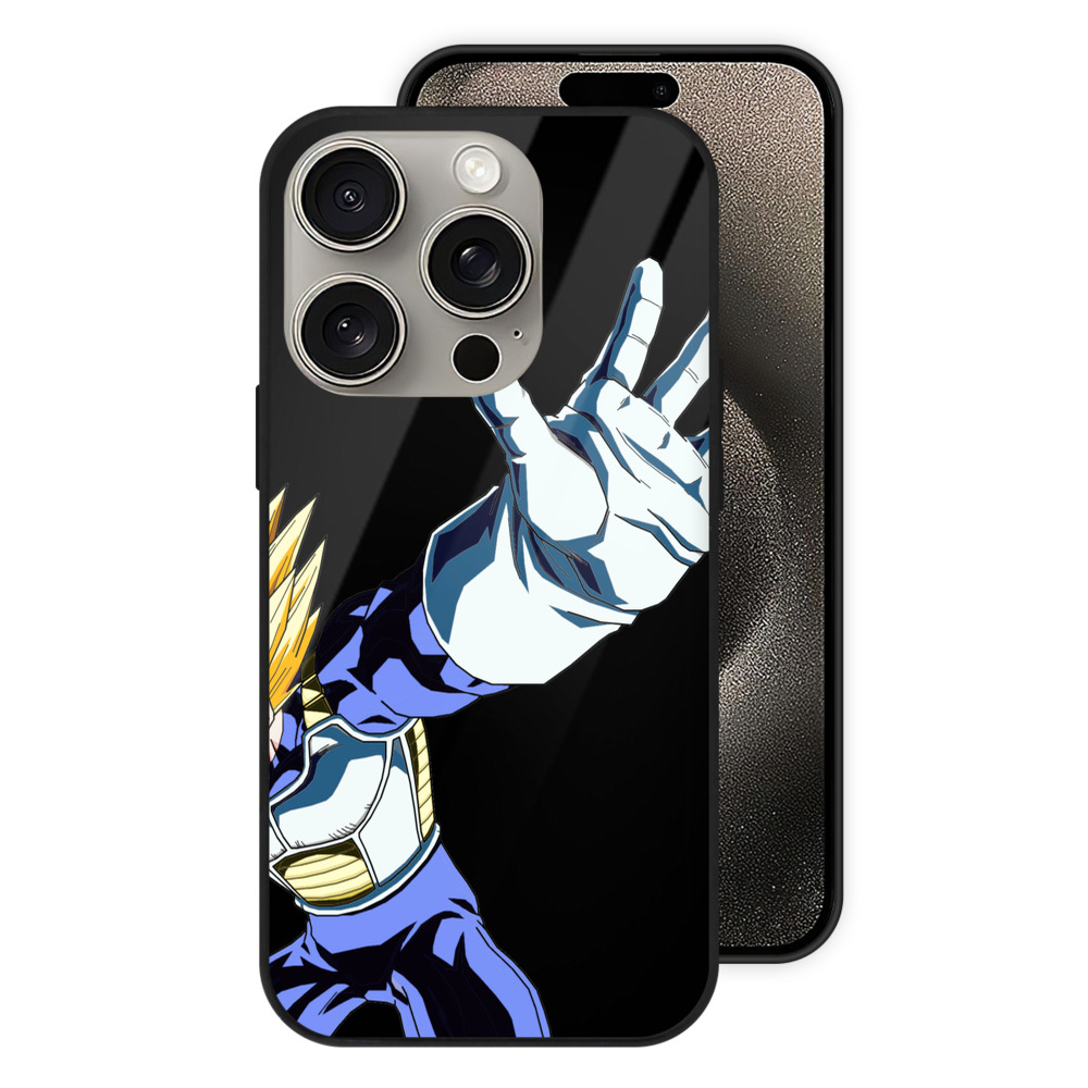 （画像用） ドラゴンボール ベジータ四世（Bejīta Yonsei）DRAGON BALL Vegeta IV 【iPhone15Pro対応】スマホケース 耐衝撃＆黄変防止 背面ガラス