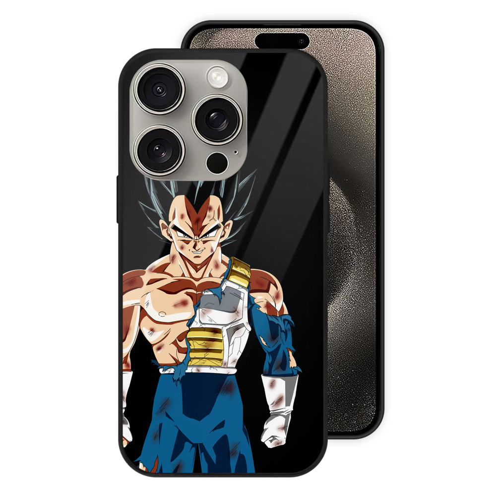 （画像用） ドラゴンボール ベジータ四世（Bejīta Yonsei）DRAGON BALL Vegeta IV 【iPhone15Pro対応】スマホケース 耐衝撃＆黄変防止 背面ガラス
