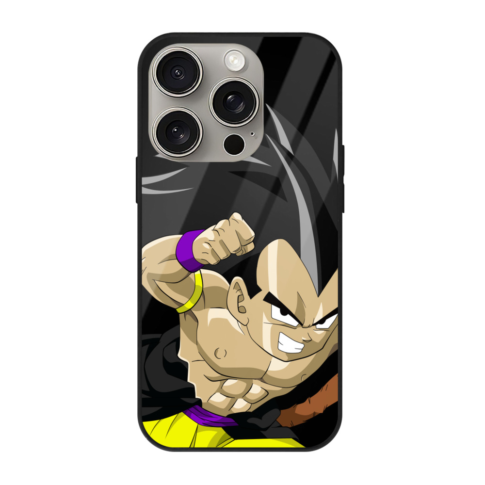 （画像用） ドラゴンボール ベジータ四世（Bejīta Yonsei）DRAGON BALL Vegeta IV 【iPhone15Pro対応】スマホケース 耐衝撃＆黄変防止 背面ガラス