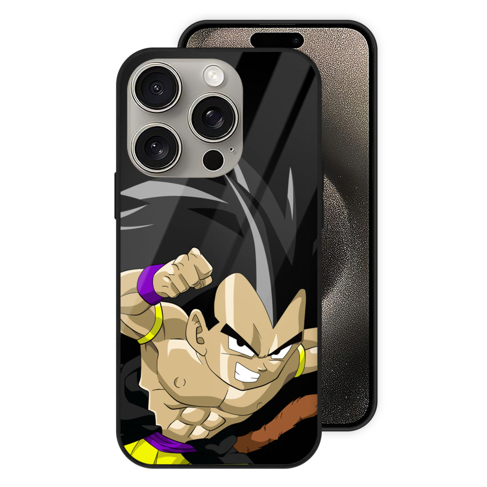 （画像用） ドラゴンボール ベジータ四世（Bejīta Yonsei）DRAGON BALL Vegeta IV 【iPhone15Pro対応】スマホケース 耐衝撃＆黄変防止 背面ガラス