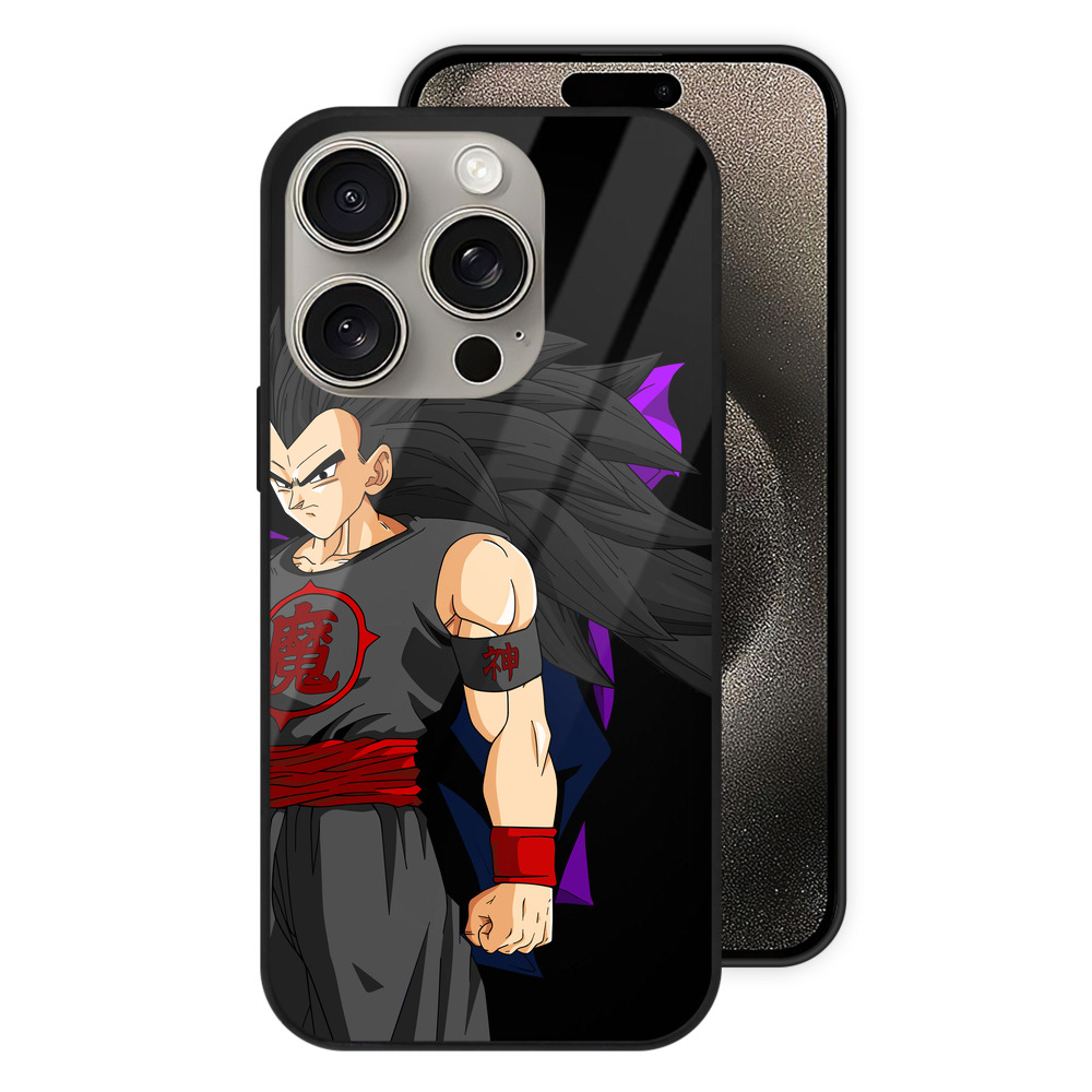 （画像用） ドラゴンボール ベジータ四世（Bejīta Yonsei）DRAGON BALL Vegeta IV 【iPhone15Pro対応】スマホケース 耐衝撃＆黄変防止 背面ガラス