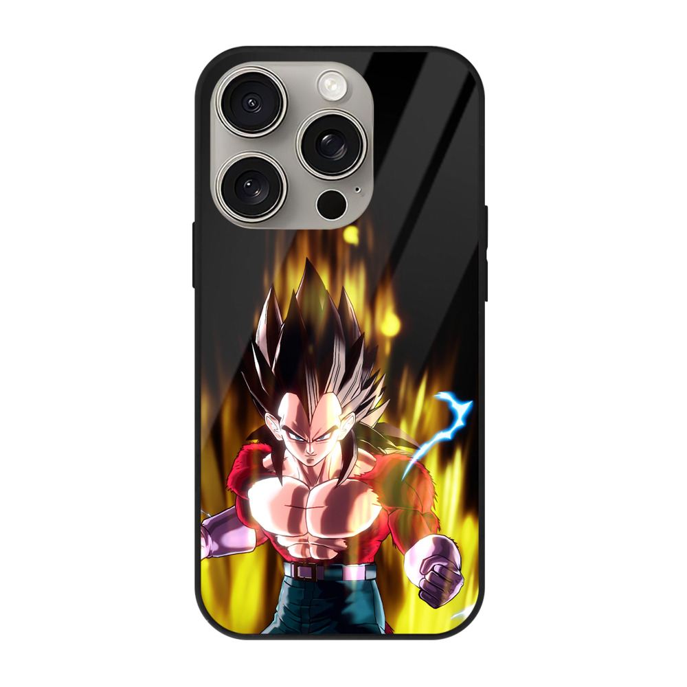 （画像用） ドラゴンボール ベジータ四世（Bejīta Yonsei）DRAGON BALL Vegeta IV 【iPhone15Pro対応】スマホケース 耐衝撃＆黄変防止 背面ガラス