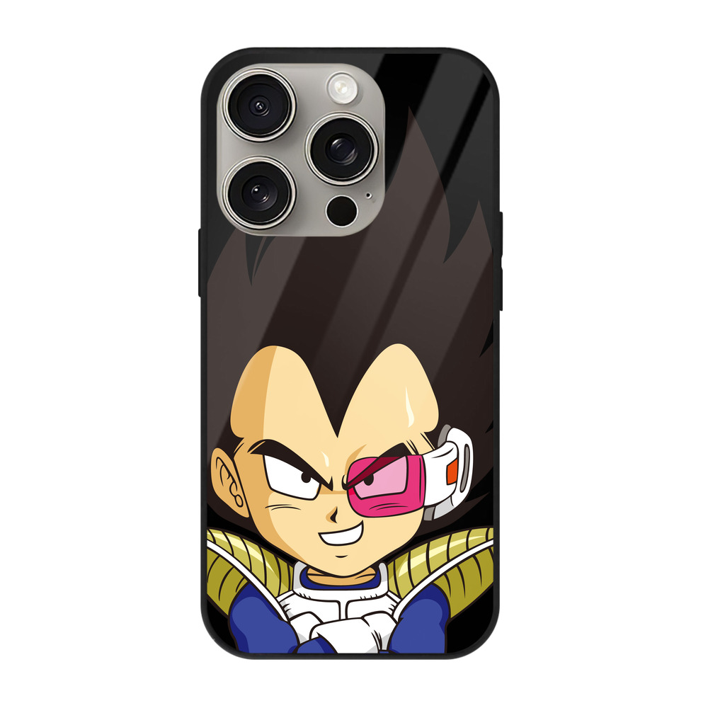 （画像用） ドラゴンボール ベジータ四世（Bejīta Yonsei）DRAGON BALL Vegeta IV 【iPhone15Pro対応】スマホケース 耐衝撃＆黄変防止 背面ガラス