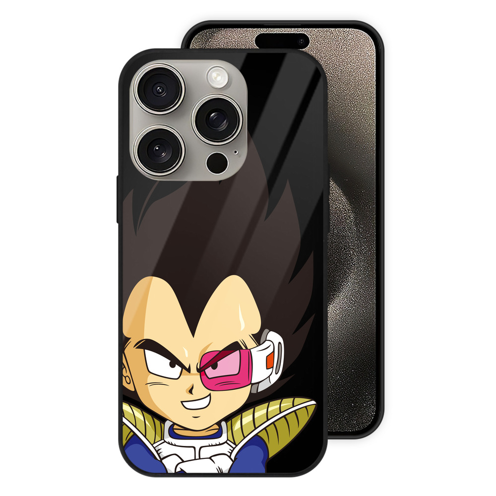 （画像用） ドラゴンボール ベジータ四世（Bejīta Yonsei）DRAGON BALL Vegeta IV 【iPhone15Pro対応】スマホケース 耐衝撃＆黄変防止 背面ガラス