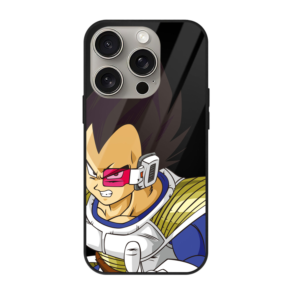 （画像用） ドラゴンボール ベジータ四世（Bejīta Yonsei）DRAGON BALL Vegeta IV 【iPhone15Pro対応】スマホケース 耐衝撃＆黄変防止 背面ガラス