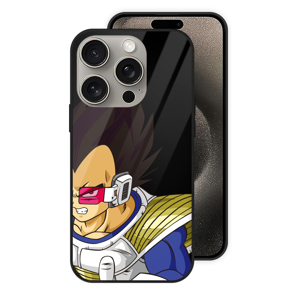 （画像用） ドラゴンボール ベジータ四世（Bejīta Yonsei）DRAGON BALL Vegeta IV 【iPhone15Pro対応】スマホケース 耐衝撃＆黄変防止 背面ガラス