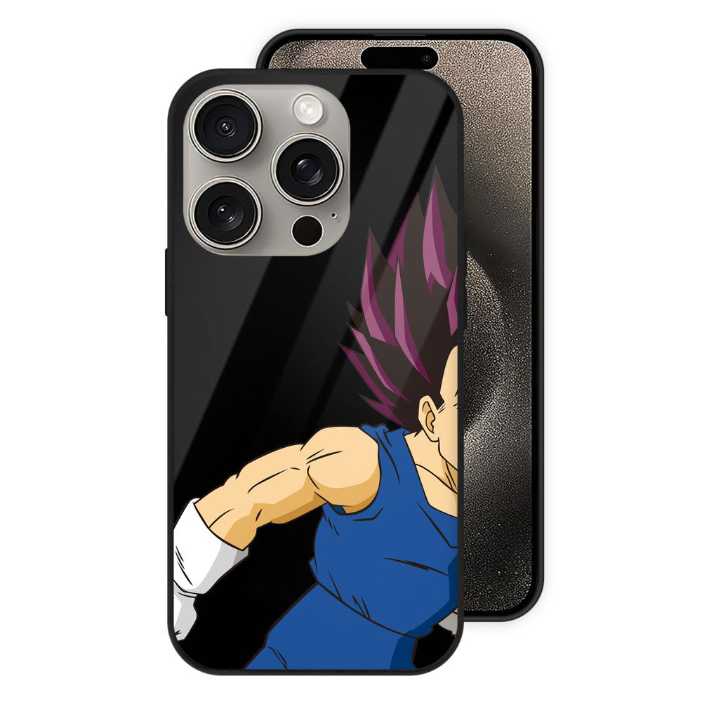 （画像用） ドラゴンボール ベジータ四世（Bejīta Yonsei）DRAGON BALL Vegeta IV 【iPhone15Pro対応】スマホケース 耐衝撃＆黄変防止 背面ガラス