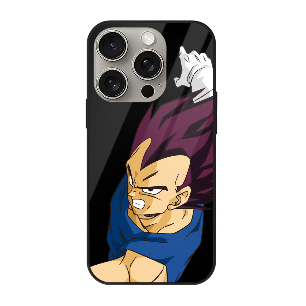 （画像用） ドラゴンボール ベジータ四世（Bejīta Yonsei）DRAGON BALL Vegeta IV 【iPhone15Pro対応】スマホケース 耐衝撃＆黄変防止 背面ガラス