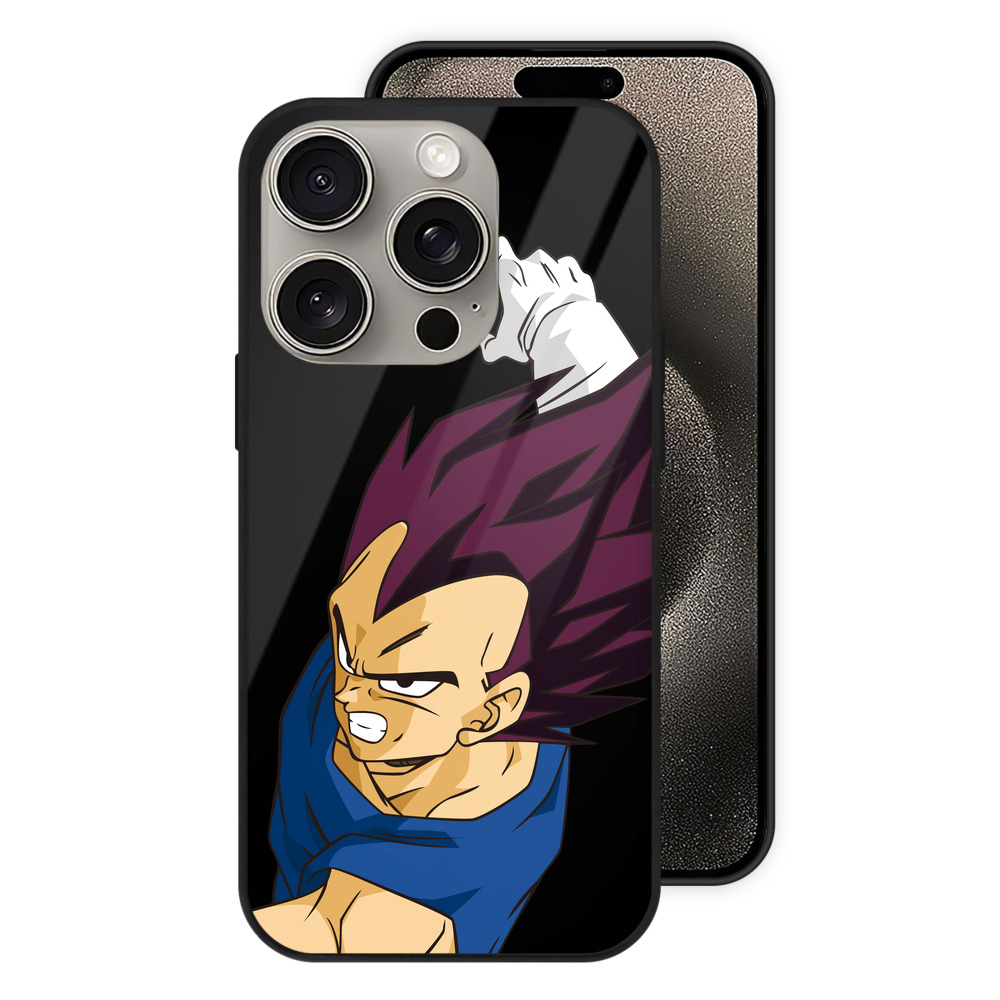 （画像用） ドラゴンボール ベジータ四世（Bejīta Yonsei）DRAGON BALL Vegeta IV 【iPhone15Pro対応】スマホケース 耐衝撃＆黄変防止 背面ガラス