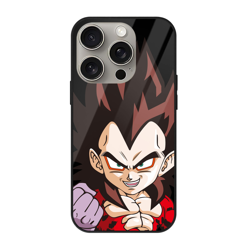（画像用） ドラゴンボール ベジータ四世（Bejīta Yonsei）DRAGON BALL Vegeta IV 【iPhone15Pro対応】スマホケース 耐衝撃＆黄変防止 背面ガラス