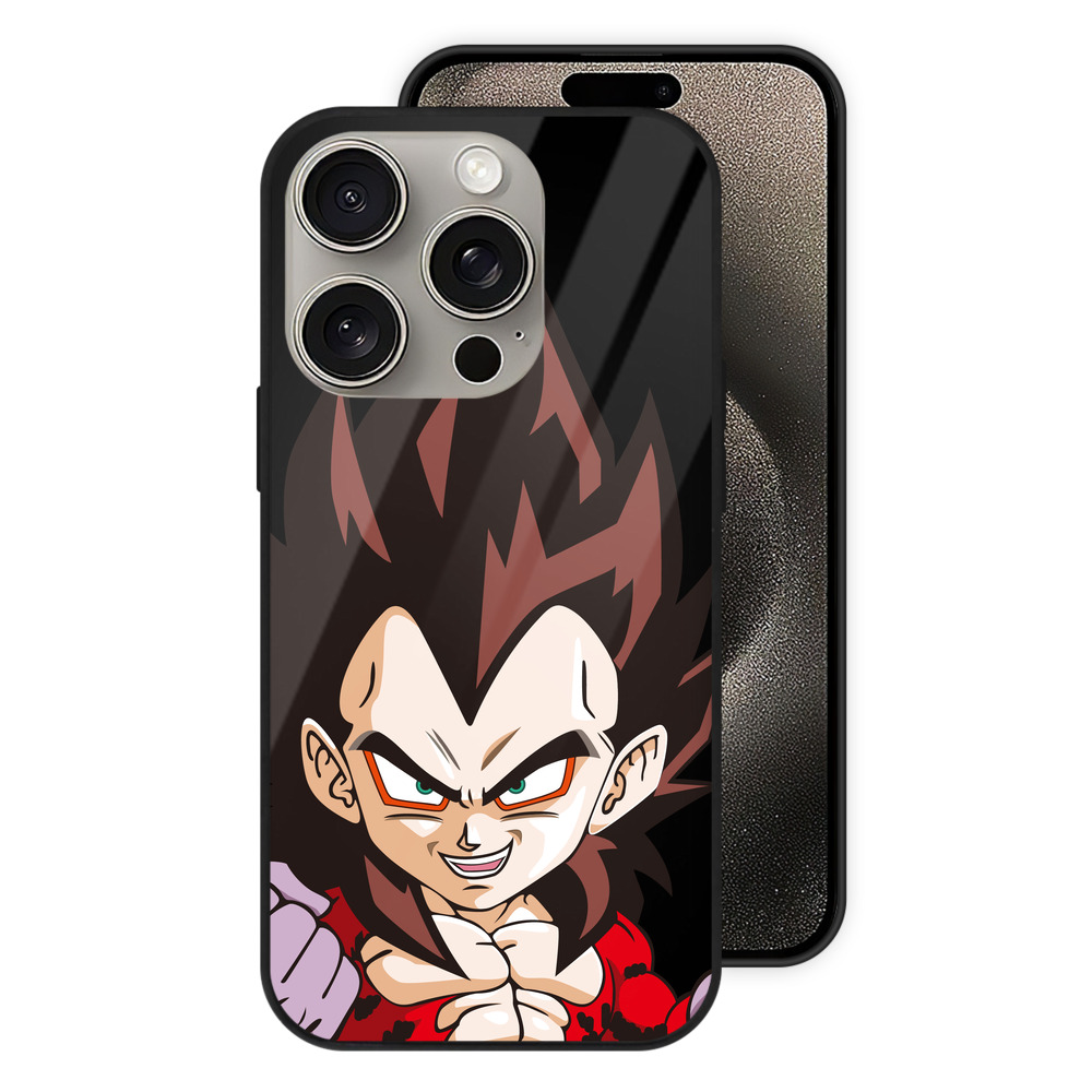 （画像用） ドラゴンボール ベジータ四世（Bejīta Yonsei）DRAGON BALL Vegeta IV 【iPhone15Pro対応】スマホケース 耐衝撃＆黄変防止 背面ガラス