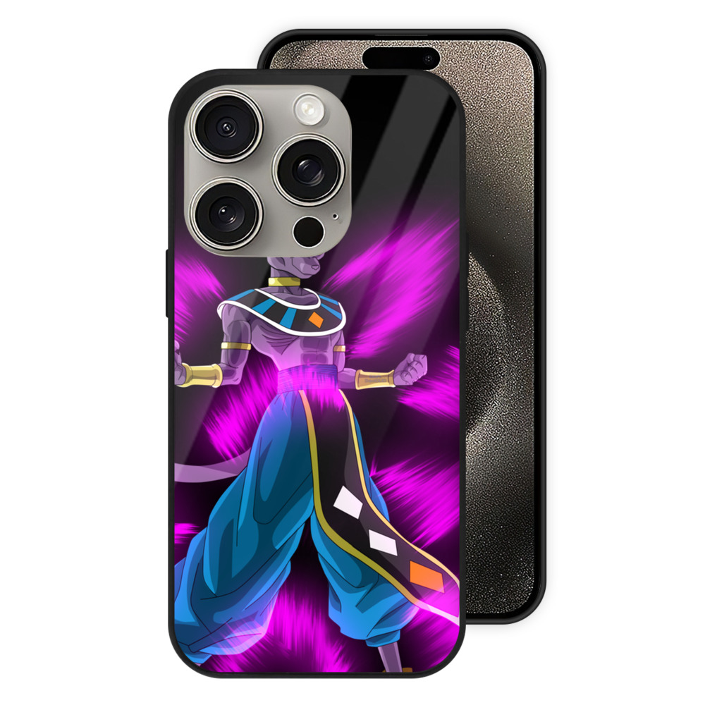 （画像用） ドラゴンボール ビルス 破壊神ビルス DRAGON BALL Beerus Birusu 【iPhone15Pro対応】スマホケース 耐衝撃＆黄変防止 背面ガラス