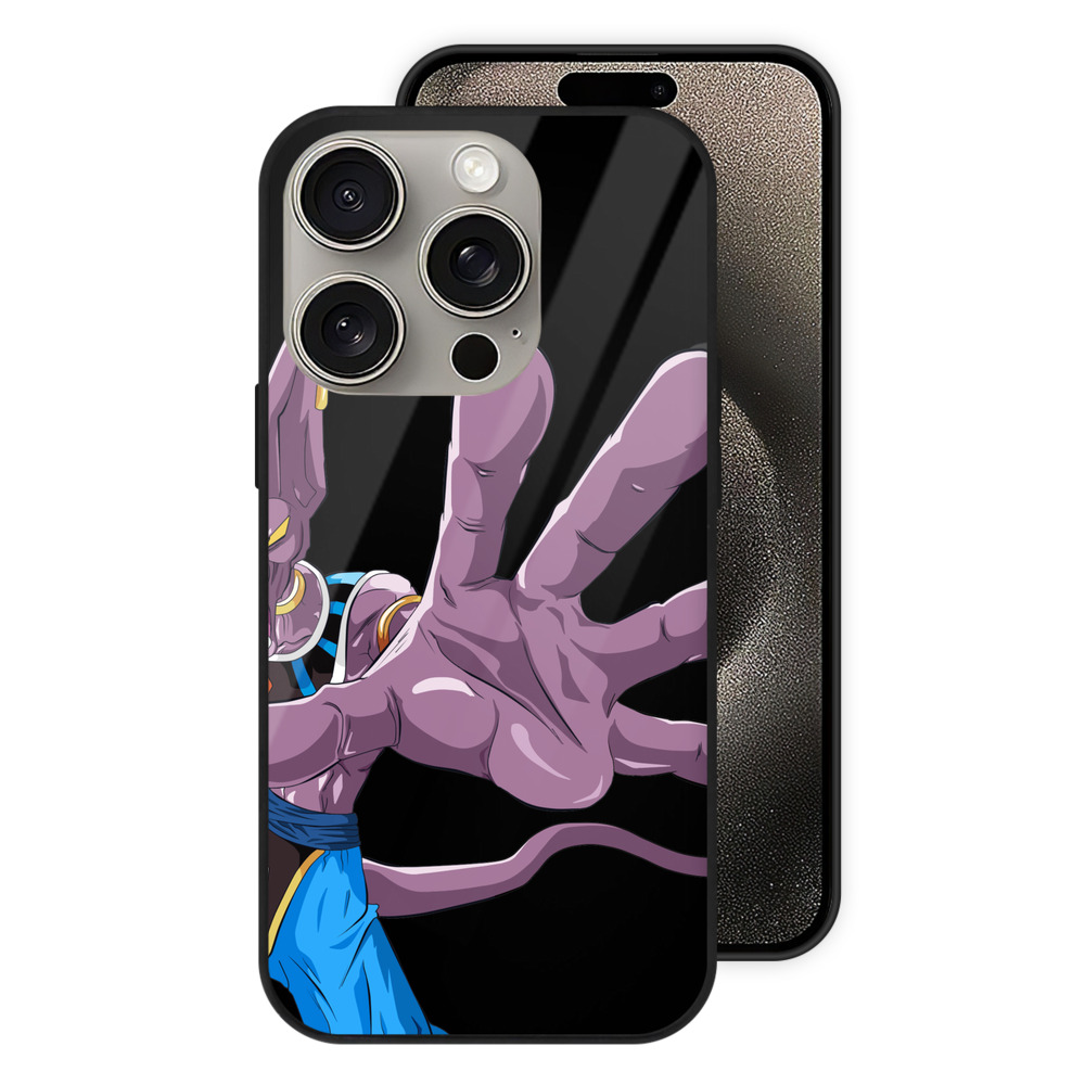 （画像用） ドラゴンボール ビルス 破壊神ビルス DRAGON BALL Beerus Birusu 【iPhone15Pro対応】スマホケース 耐衝撃＆黄変防止 背面ガラス