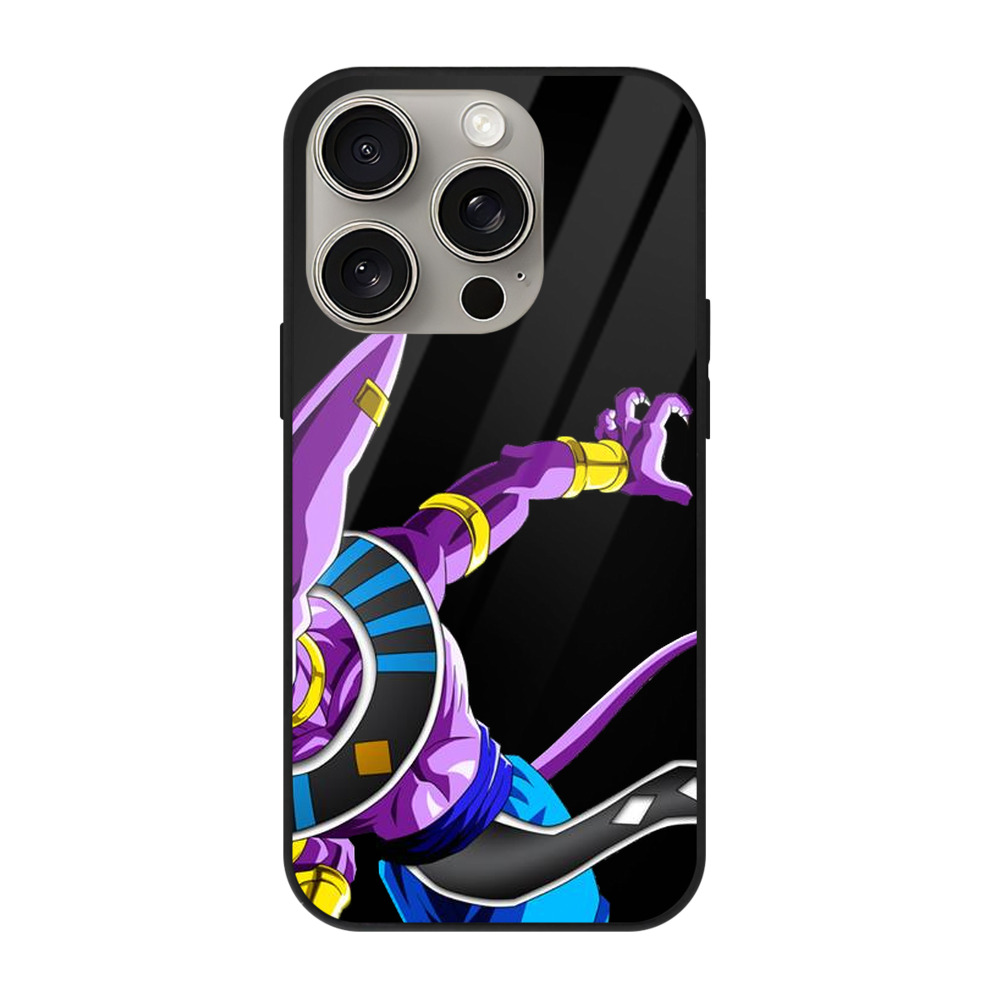 （画像用） ドラゴンボール ビルス 破壊神ビルス DRAGON BALL Beerus Birusu 【iPhone15Pro対応】スマホケース 耐衝撃＆黄変防止 背面ガラス