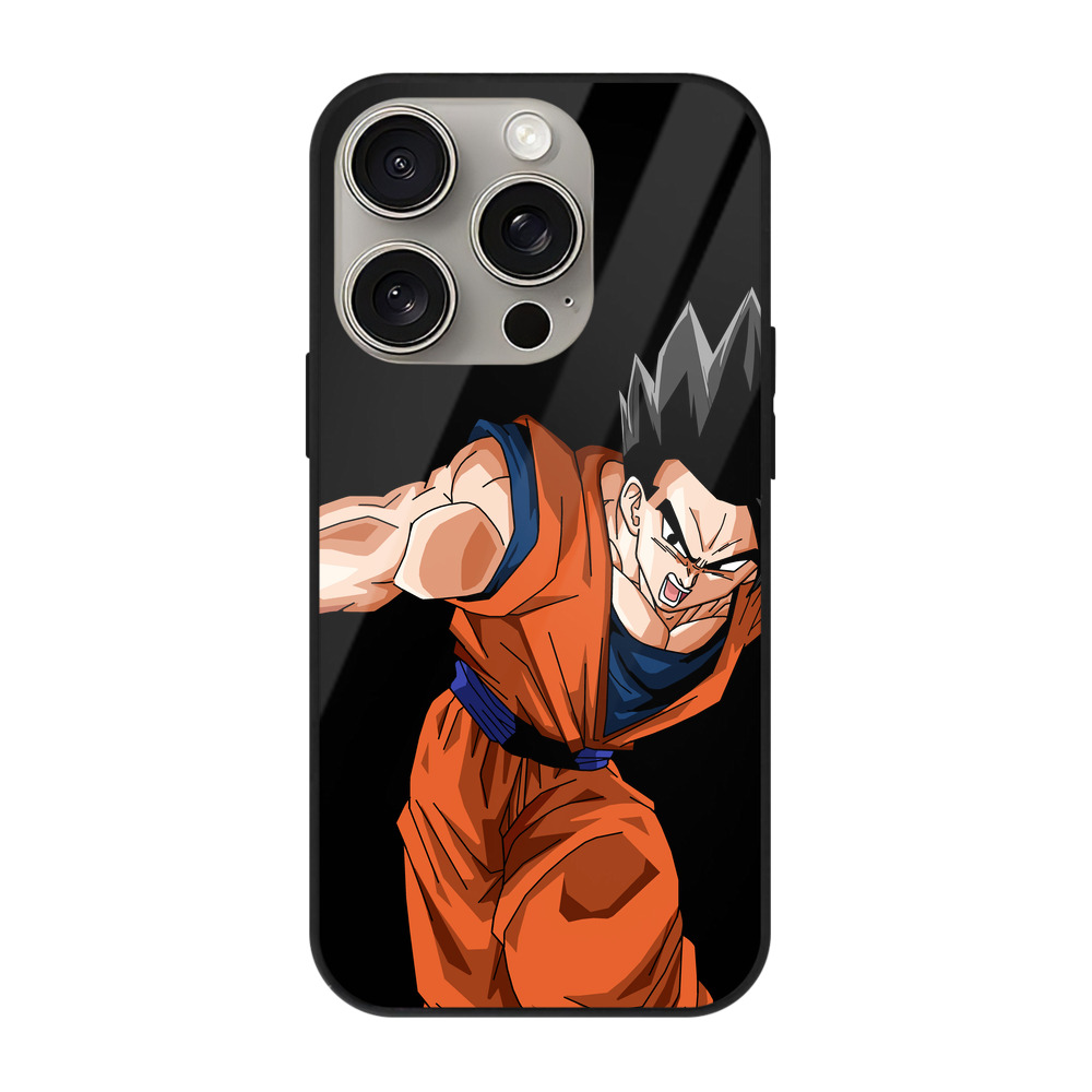 （画像用） ドラゴンボール 孫 悟飯（そんごはん）DRAGON BALL Son Gohan 【iPhone15Pro対応】スマホケース 耐衝撃＆黄変防止 背面ガラス
