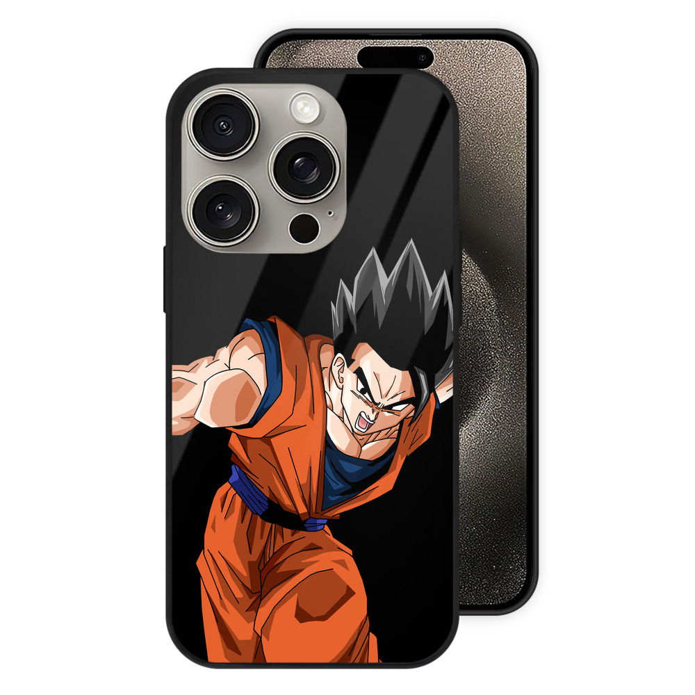 （画像用） ドラゴンボール 孫 悟飯（そんごはん）DRAGON BALL Son Gohan 【iPhone15Pro対応】スマホケース 耐衝撃＆黄変防止 背面ガラス