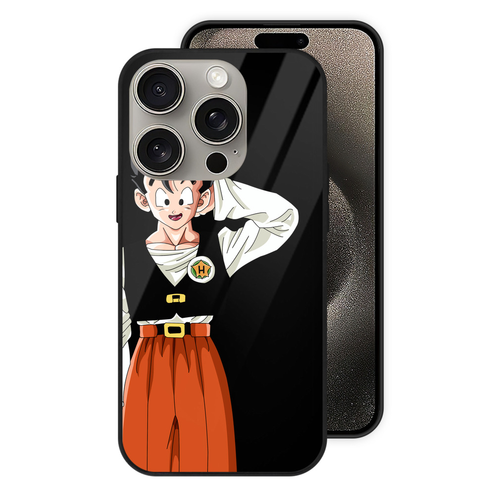 （画像用） ドラゴンボール 孫 悟飯（そんごはん）DRAGON BALL Son Gohan 【iPhone15Pro対応】スマホケース 耐衝撃＆黄変防止 背面ガラス