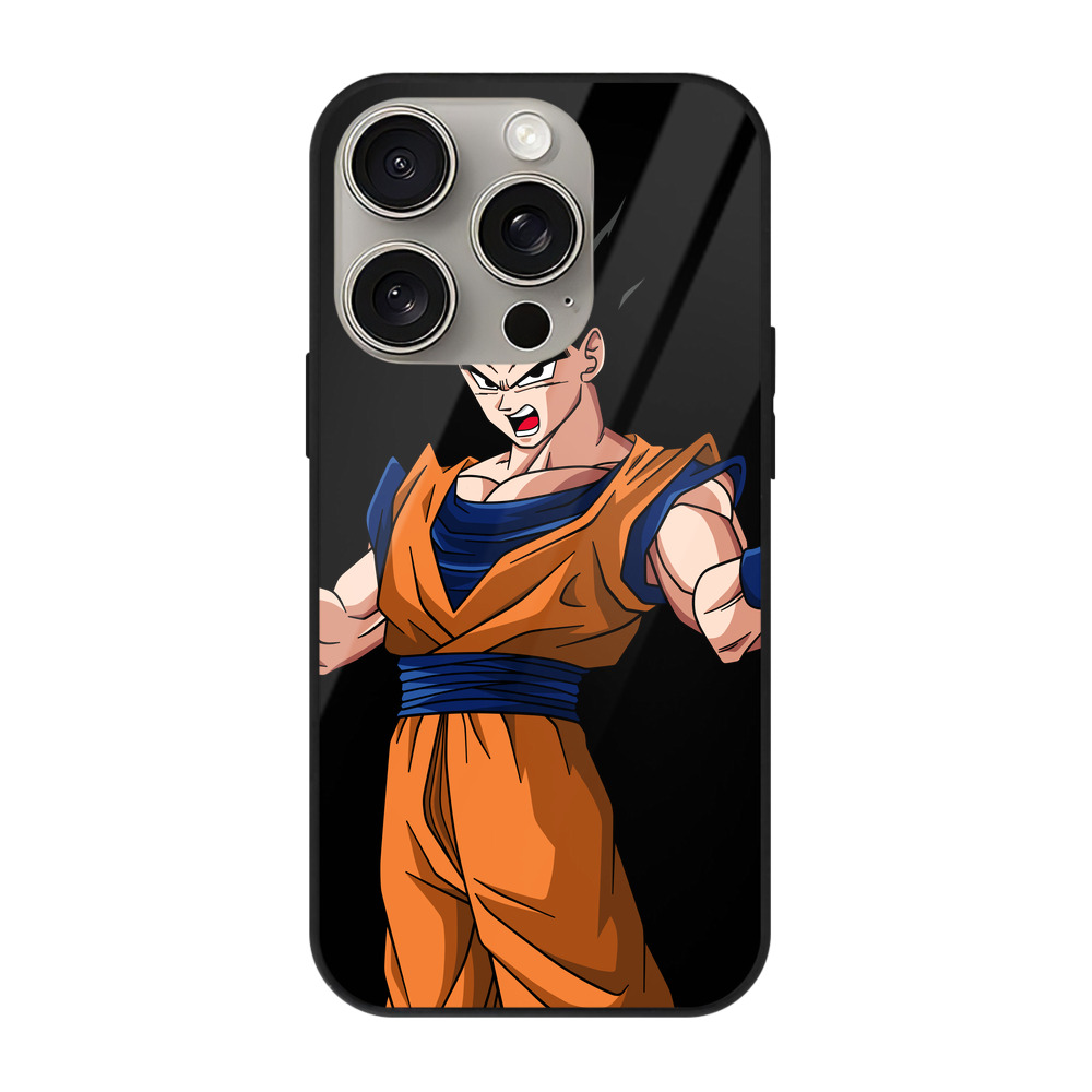 （画像用） ドラゴンボール 孫 悟飯（そんごはん）DRAGON BALL Son Gohan 【iPhone15Pro対応】スマホケース 耐衝撃＆黄変防止 背面ガラス