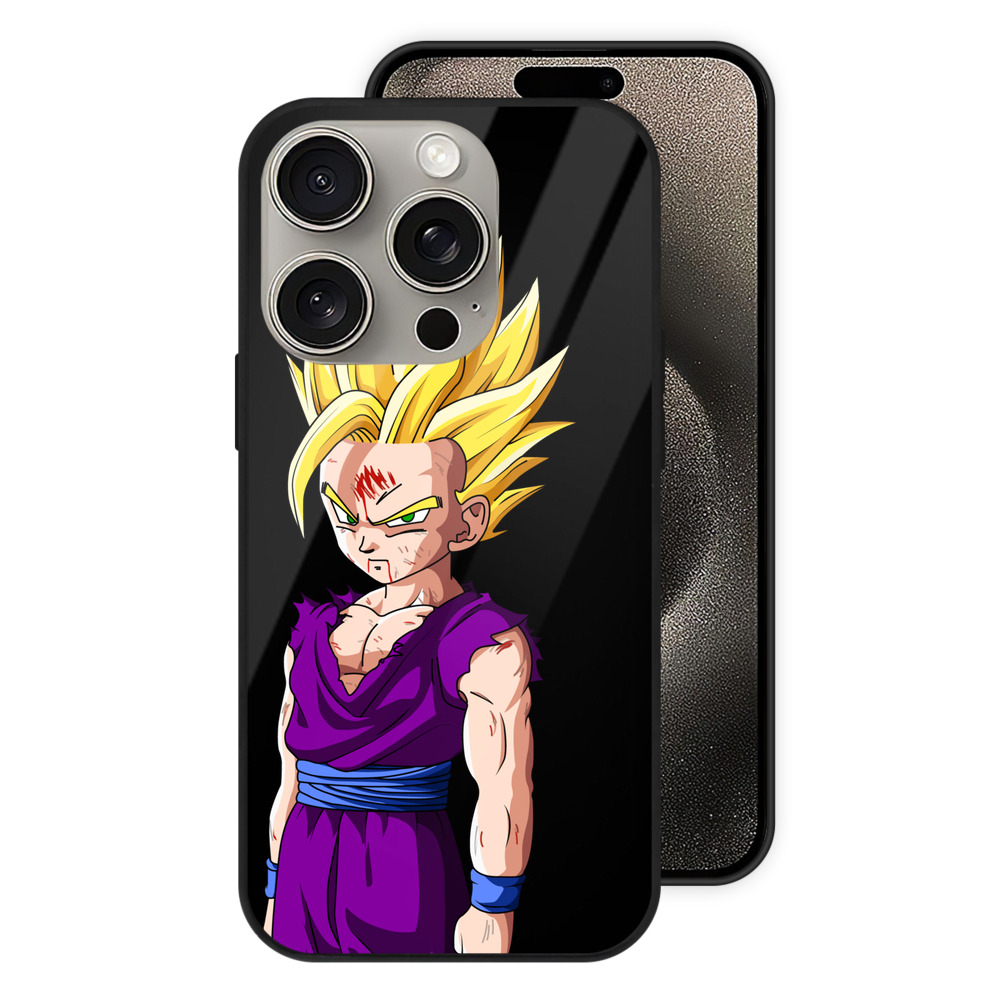 （画像用） ドラゴンボール 孫 悟飯（そんごはん）DRAGON BALL Son Gohan 【iPhone15Pro対応】スマホケース 耐衝撃＆黄変防止 背面ガラス