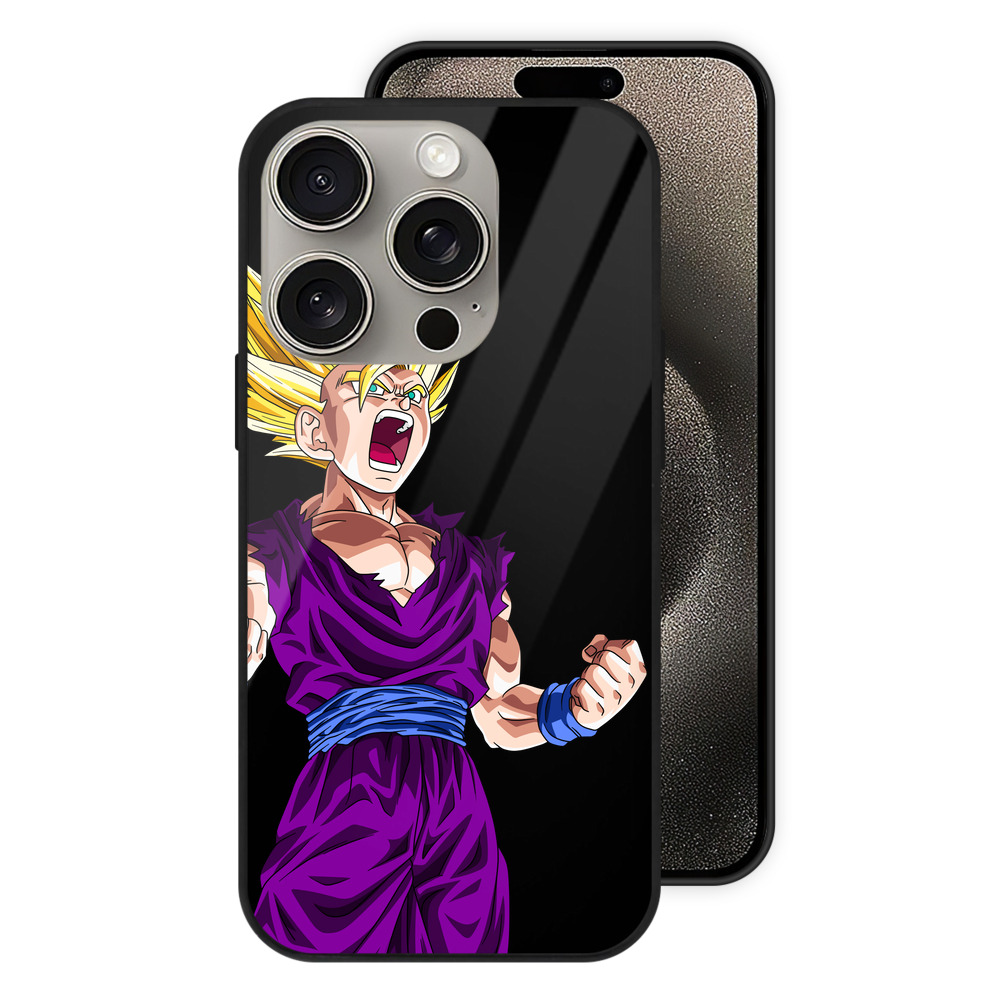 （画像用） ドラゴンボール 孫 悟飯（そんごはん）DRAGON BALL Son Gohan 【iPhone15Pro対応】スマホケース 耐衝撃＆黄変防止 背面ガラス