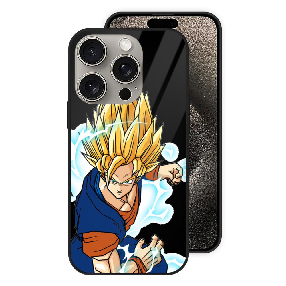 （画像用） ドラゴンボール 孫 悟飯（そんごはん）DRAGON BALL Son Gohan 【iPhone15Pro対応】スマホケース 耐衝撃＆黄変防止 背面ガラス