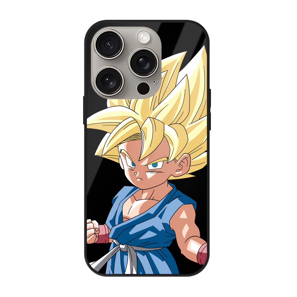 （画像用） ドラゴンボール 孫 悟飯（そんごはん）DRAGON BALL Son Gohan 【iPhone15Pro対応】スマホケース 耐衝撃＆黄変防止 背面ガラス
