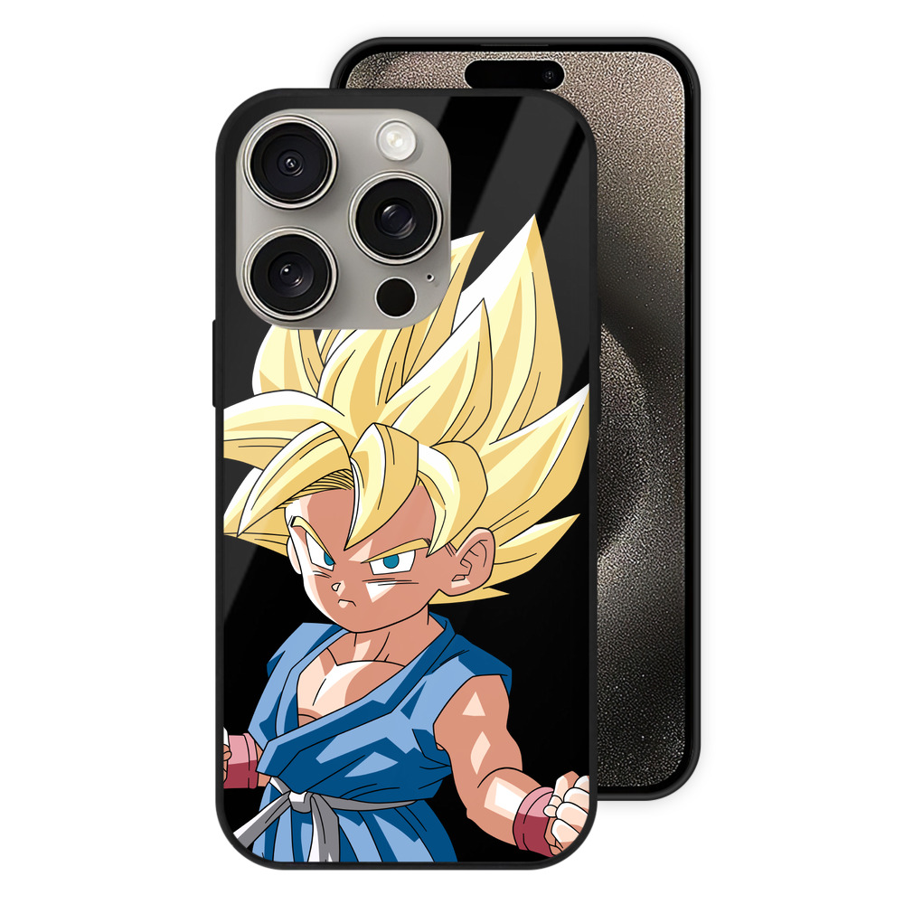 （画像用） ドラゴンボール 孫 悟飯（そんごはん）DRAGON BALL Son Gohan 【iPhone15Pro対応】スマホケース 耐衝撃＆黄変防止 背面ガラス