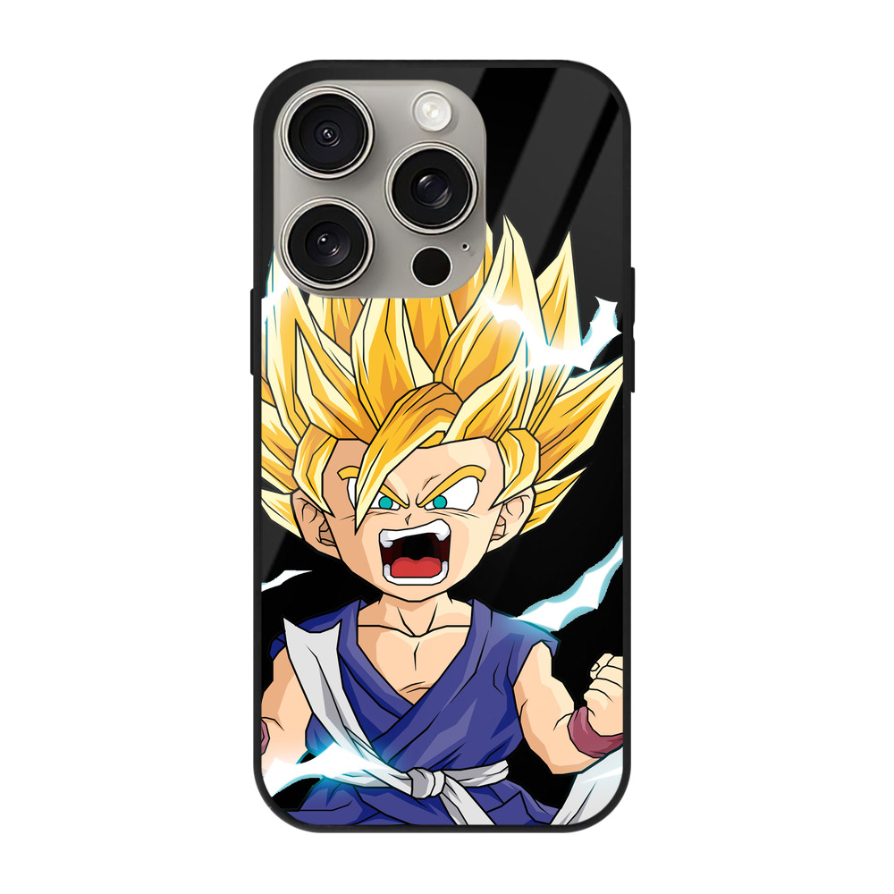 （画像用） ドラゴンボール 孫 悟飯（そんごはん）DRAGON BALL Son Gohan 【iPhone15Pro対応】スマホケース 耐衝撃＆黄変防止 背面ガラス