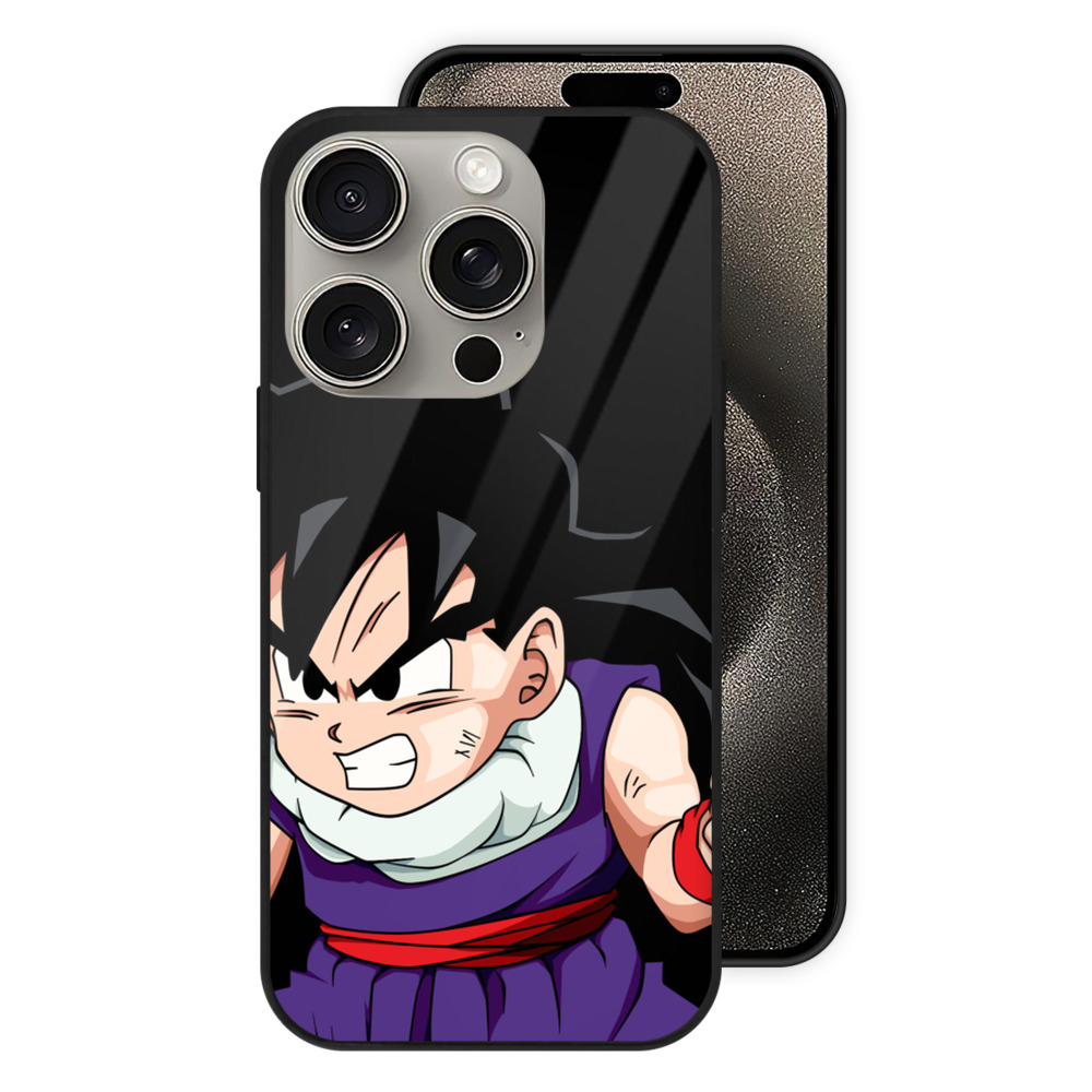 （画像用） ドラゴンボール 孫 悟飯（そんごはん）DRAGON BALL Son Gohan 【iPhone15Pro対応】スマホケース 耐衝撃＆黄変防止 背面ガラス