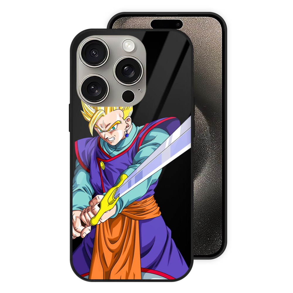 （画像用） ドラゴンボール 孫 悟飯（そんごはん）DRAGON BALL Son Gohan 【iPhone15Pro対応】スマホケース 耐衝撃＆黄変防止 背面ガラス