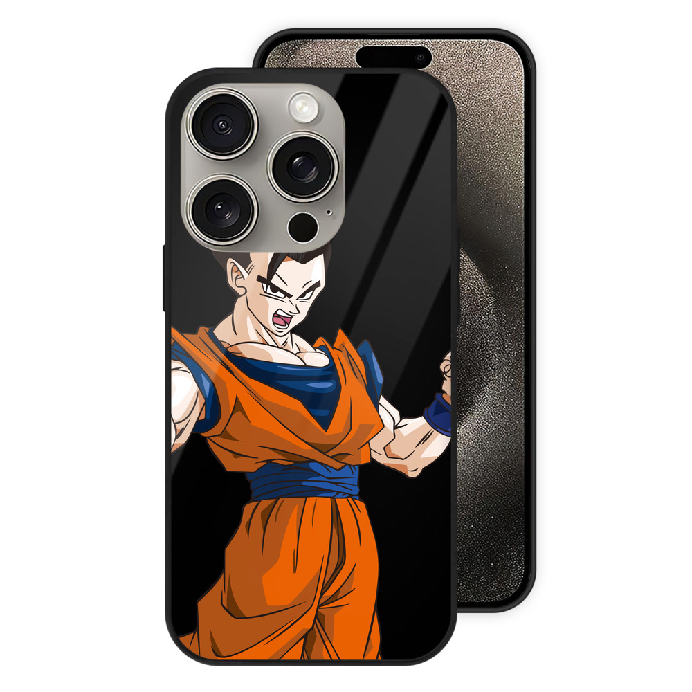 （画像用） ドラゴンボール 孫 悟飯（そんごはん）DRAGON BALL Son Gohan 【iPhone15Pro対応】スマホケース 耐衝撃＆黄変防止 背面ガラス