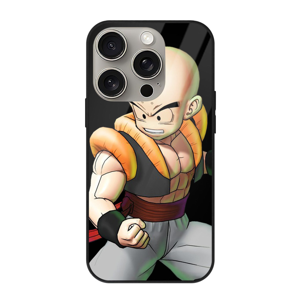 （画像用） ドラゴンボール クリリン DRAGON BALL krillin 【iPhone15Pro対応】スマホケース 耐衝撃＆黄変防止 背面ガラス
