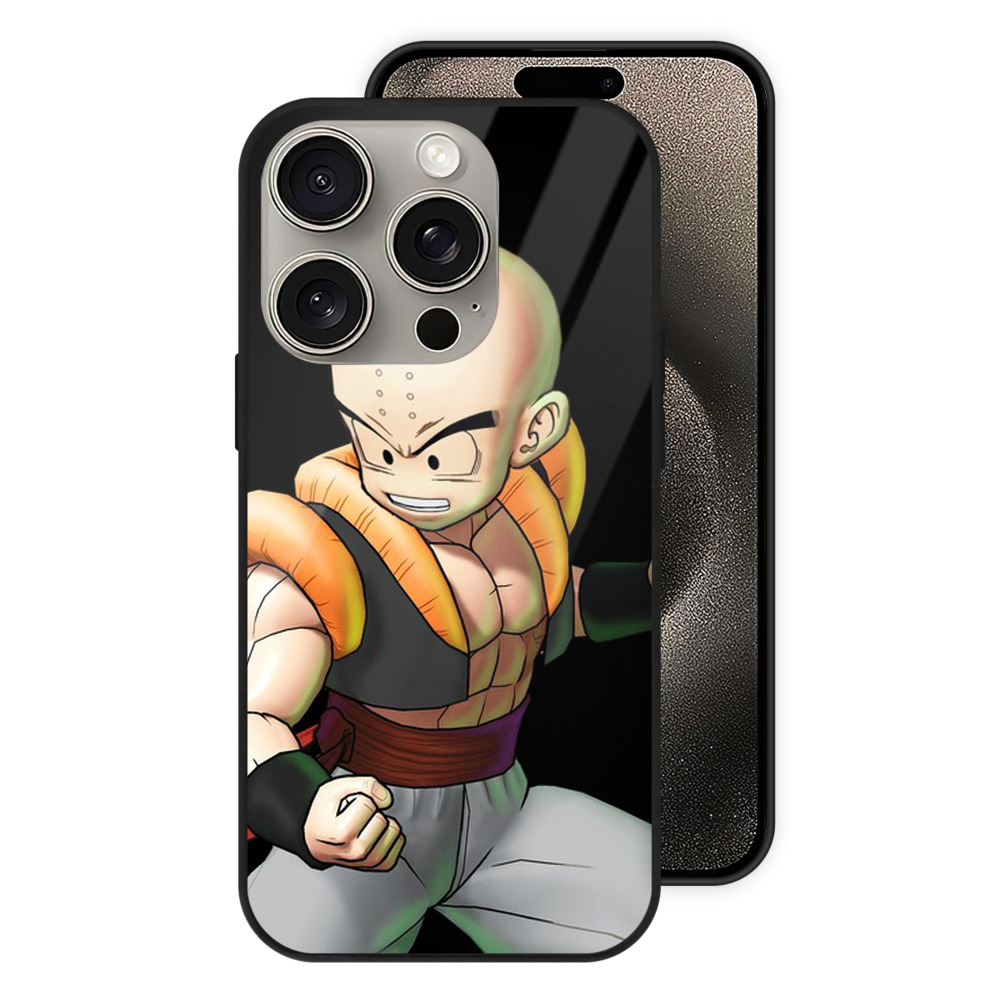 （画像用） ドラゴンボール クリリン DRAGON BALL krillin 【iPhone15Pro対応】スマホケース 耐衝撃＆黄変防止 背面ガラス