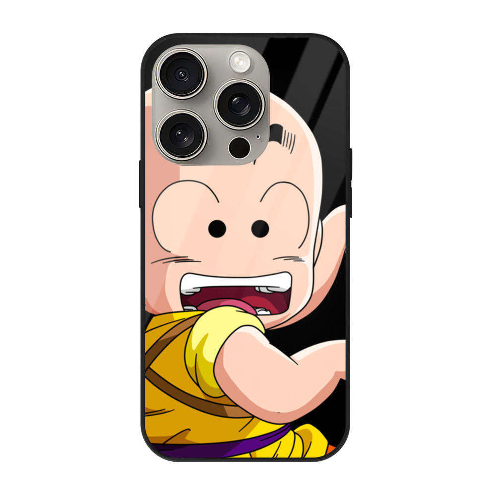 （画像用） ドラゴンボール クリリン DRAGON BALL krillin 【iPhone15Pro対応】スマホケース 耐衝撃＆黄変防止 背面ガラス