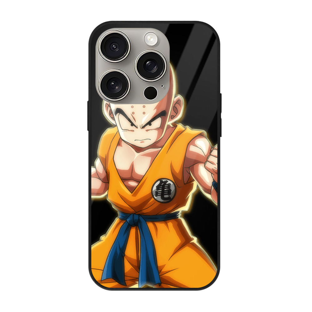 （画像用） ドラゴンボール クリリン DRAGON BALL krillin 【iPhone15Pro対応】スマホケース 耐衝撃＆黄変防止 背面ガラス