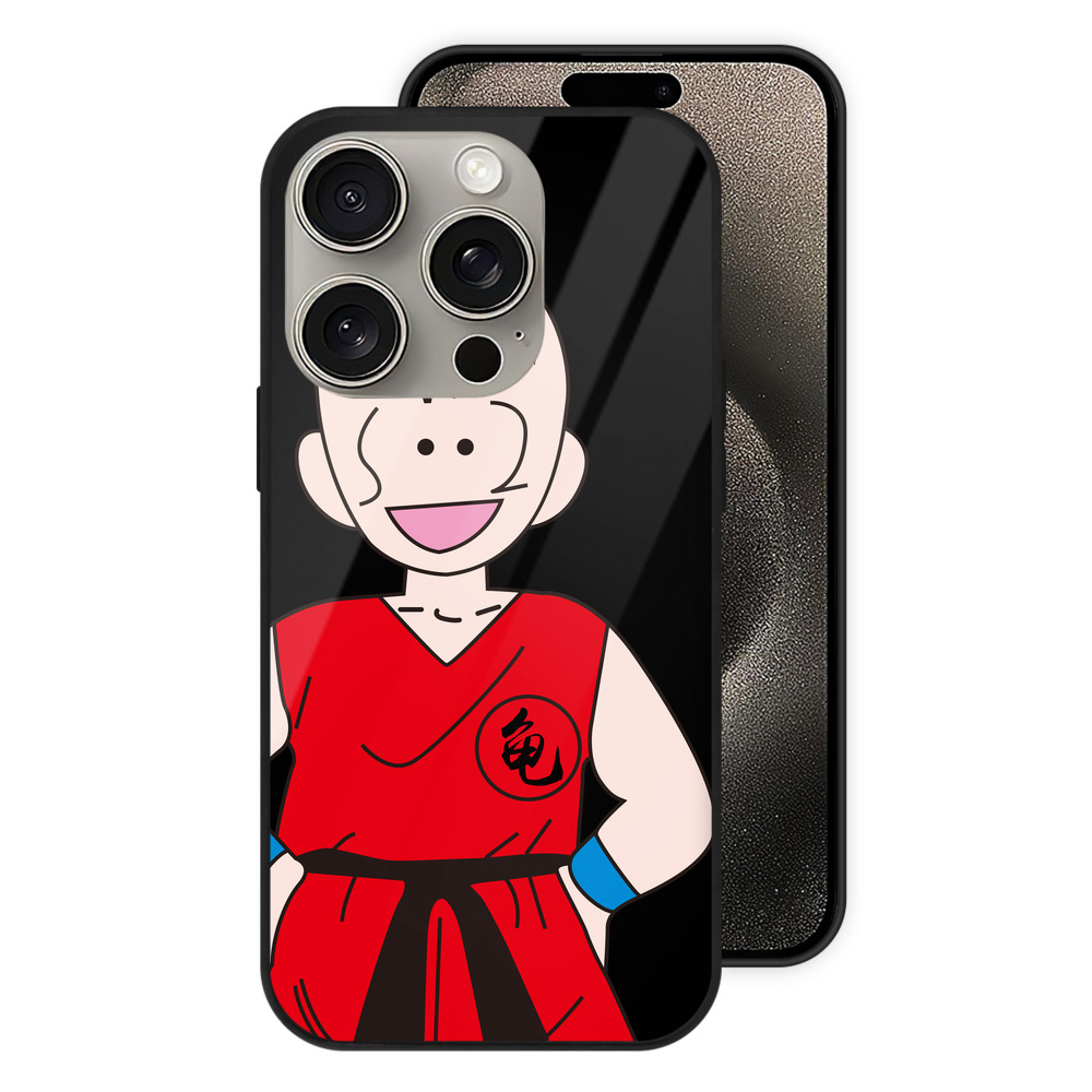 （画像用） ドラゴンボール クリリン DRAGON BALL krillin 【iPhone15Pro対応】スマホケース 耐衝撃＆黄変防止 背面ガラス