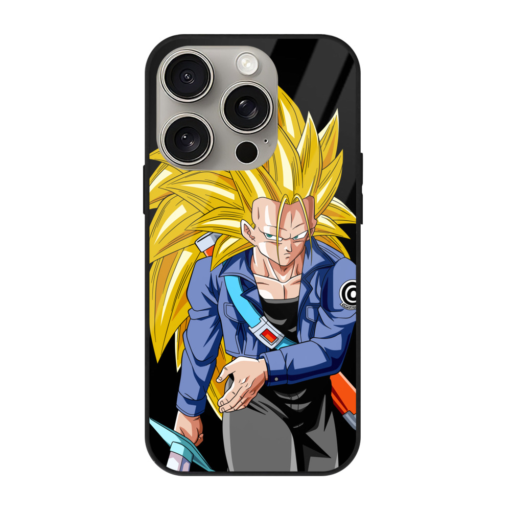 （画像用） ドラゴンボール トランクス（Torankusu）DRAGON BALL Trunks 【iPhone15Pro対応】スマホケース 耐衝撃＆黄変防止 背面ガラス