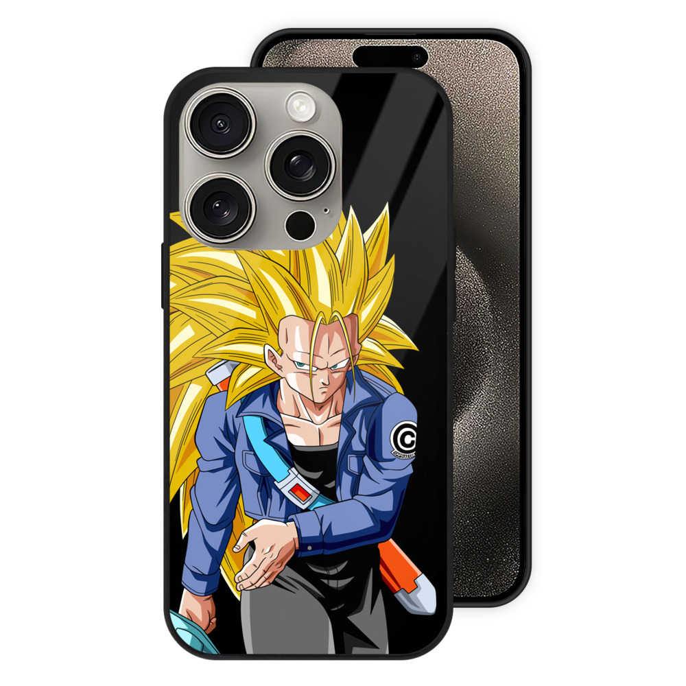 （画像用） ドラゴンボール トランクス（Torankusu）DRAGON BALL Trunks 【iPhone15Pro対応】スマホケース 耐衝撃＆黄変防止 背面ガラス