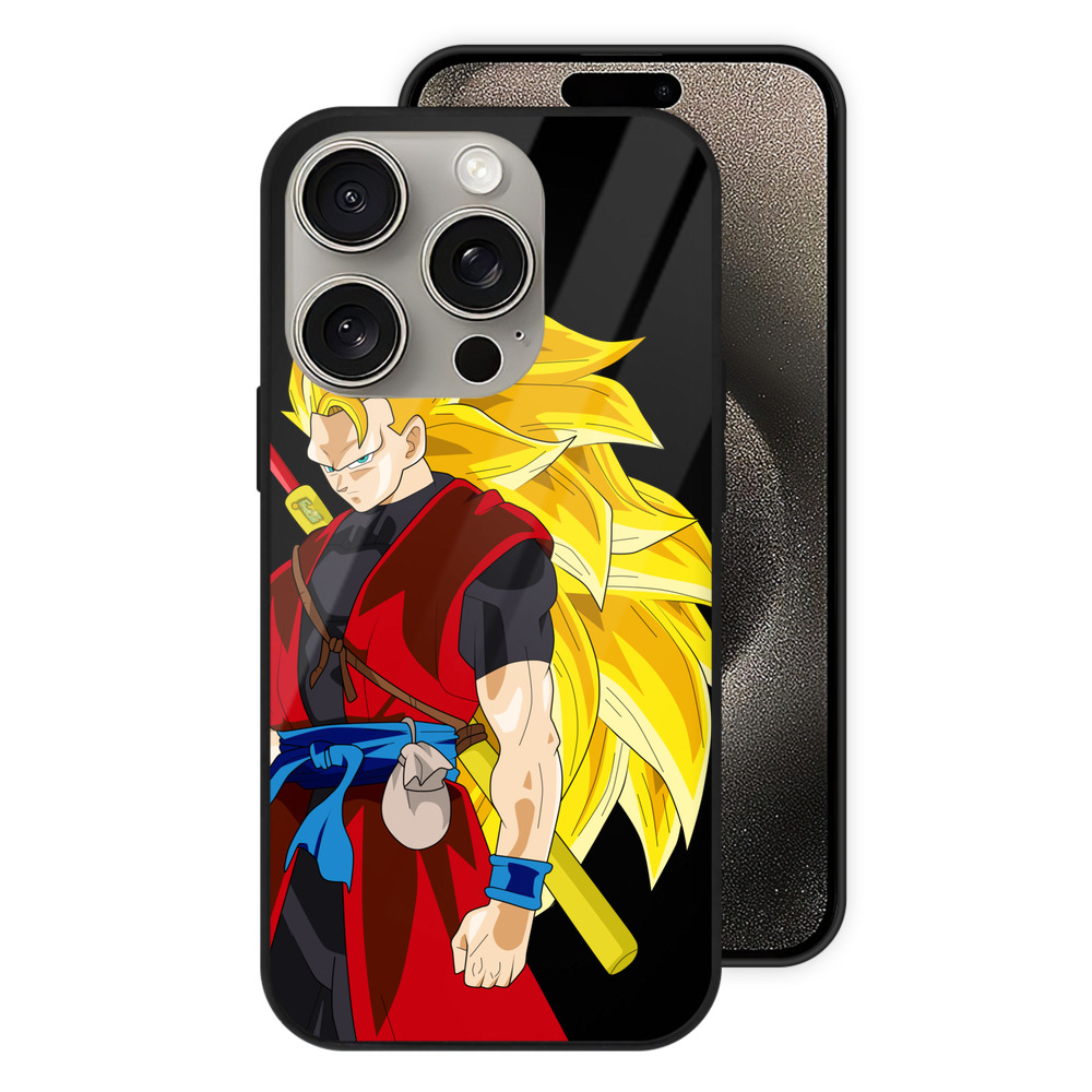 （画像用） ドラゴンボール トランクス（Torankusu）DRAGON BALL Trunks 【iPhone15Pro対応】スマホケース 耐衝撃＆黄変防止 背面ガラス