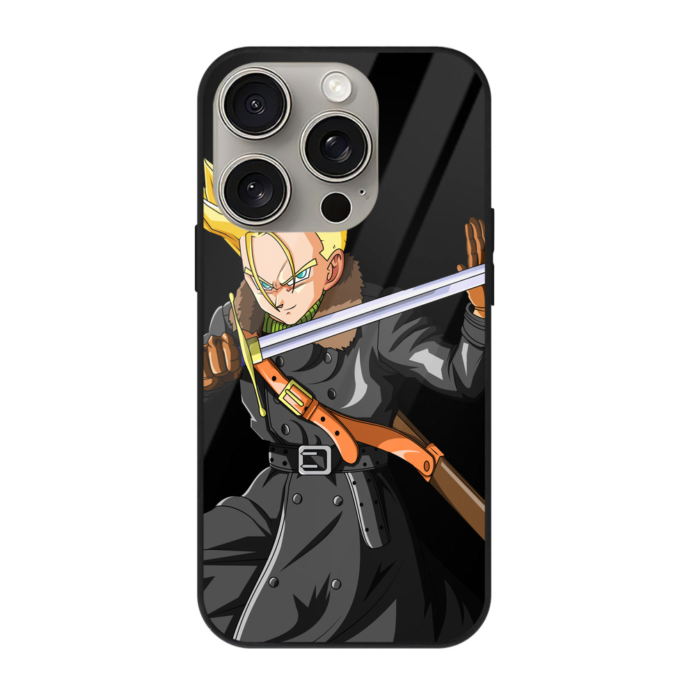 （画像用） ドラゴンボール トランクス（Torankusu）DRAGON BALL Trunks 【iPhone15Pro対応】スマホケース 耐衝撃＆黄変防止 背面ガラス
