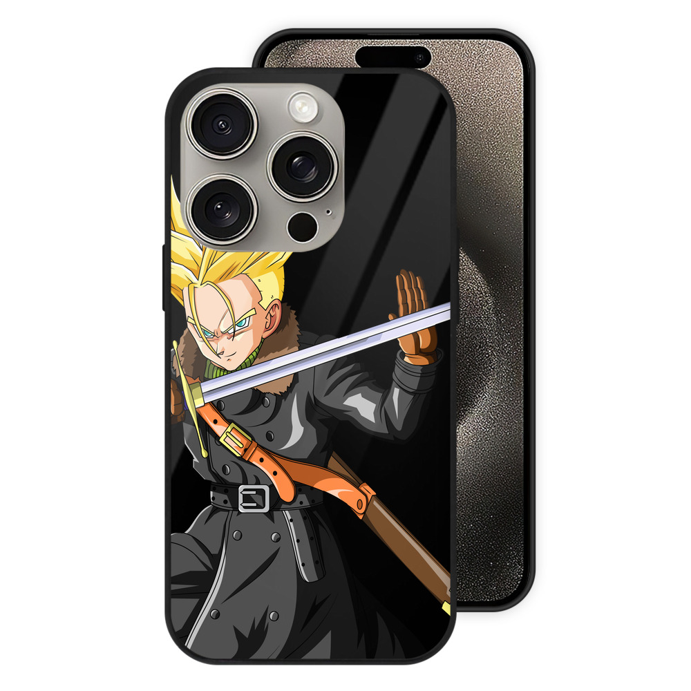 （画像用） ドラゴンボール トランクス（Torankusu）DRAGON BALL Trunks 【iPhone15Pro対応】スマホケース 耐衝撃＆黄変防止 背面ガラス