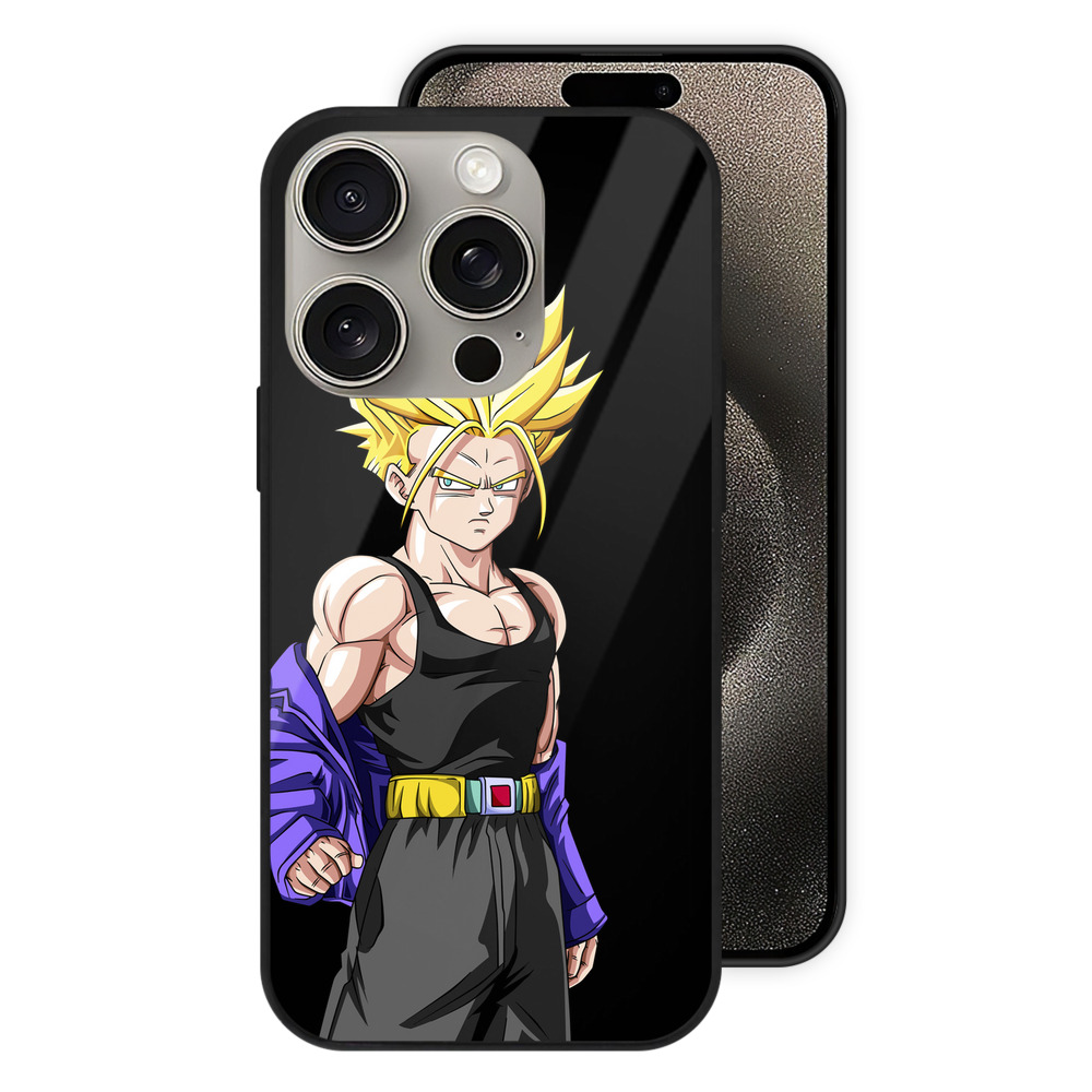 （画像用） ドラゴンボール トランクス（Torankusu）DRAGON BALL Trunks 【iPhone15Pro対応】スマホケース 耐衝撃＆黄変防止 背面ガラス