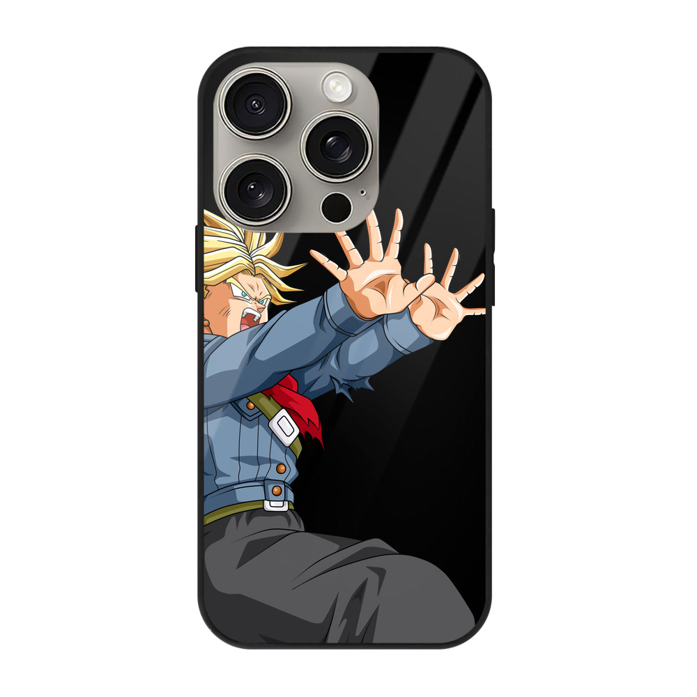 （画像用） ドラゴンボール トランクス（Torankusu）DRAGON BALL Trunks 【iPhone15Pro対応】スマホケース 耐衝撃＆黄変防止 背面ガラス