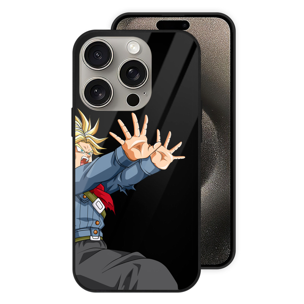 （画像用） ドラゴンボール トランクス（Torankusu）DRAGON BALL Trunks 【iPhone15Pro対応】スマホケース 耐衝撃＆黄変防止 背面ガラス