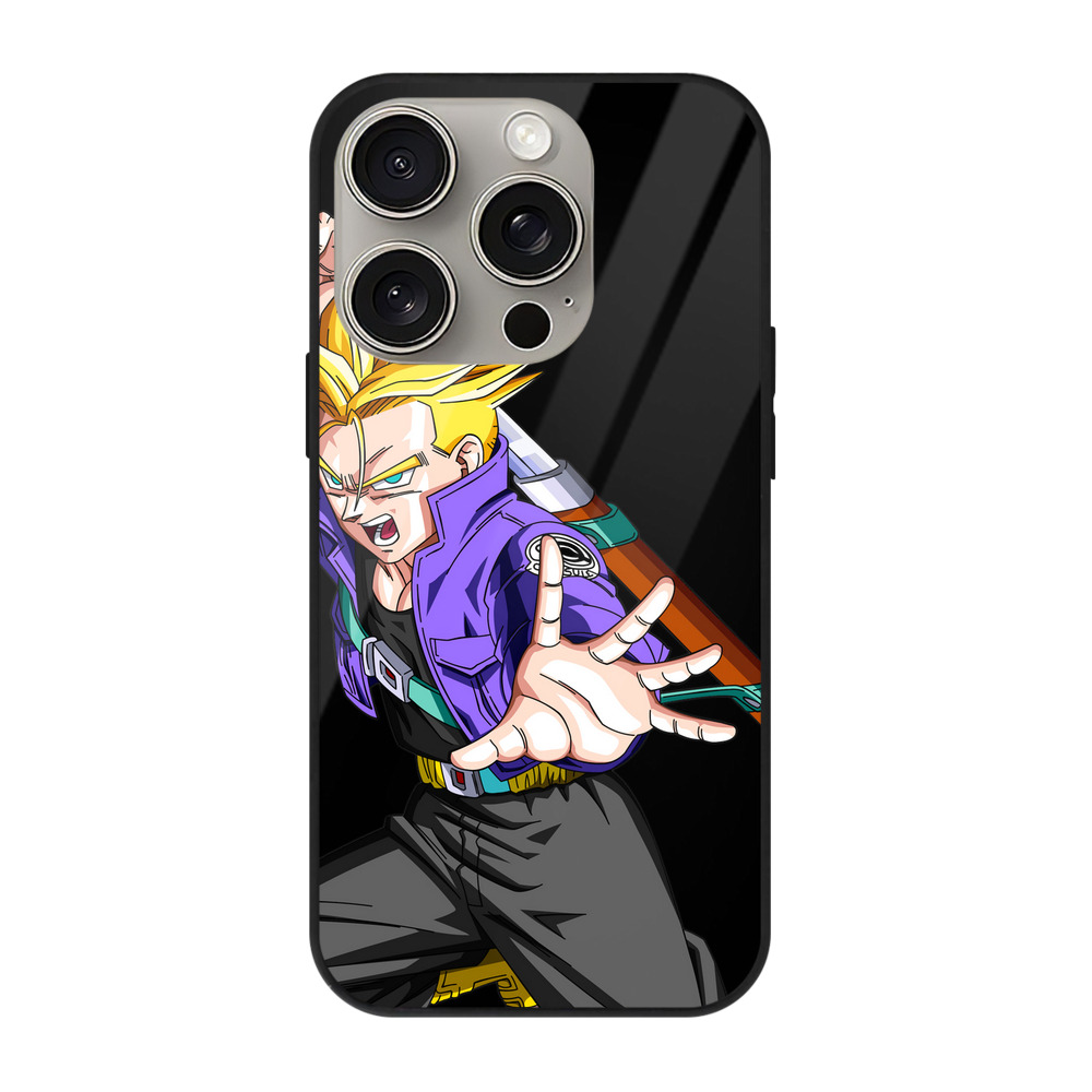 （画像用） ドラゴンボール トランクス（Torankusu）DRAGON BALL Trunks 【iPhone15Pro対応】スマホケース 耐衝撃＆黄変防止 背面ガラス