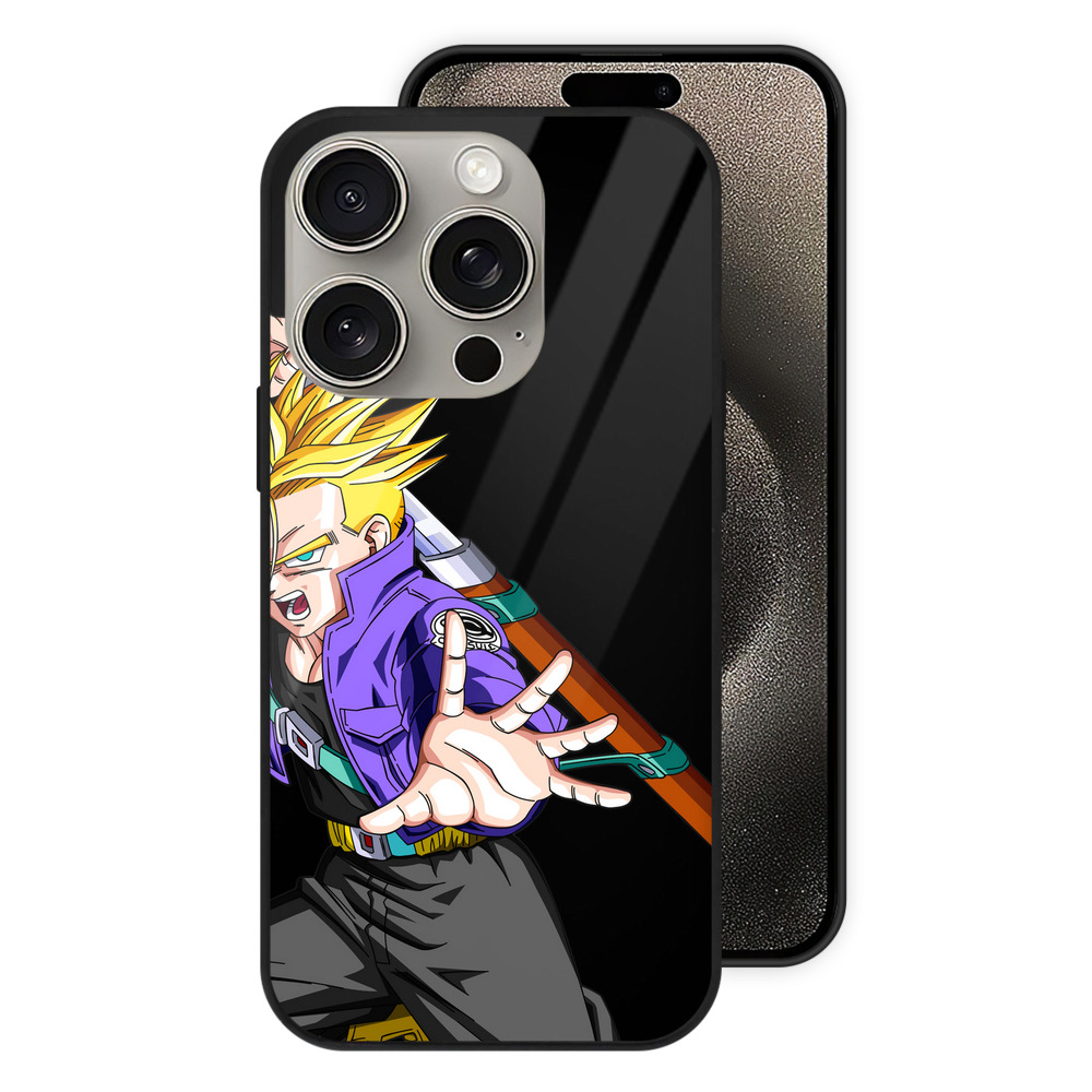 （画像用） ドラゴンボール トランクス（Torankusu）DRAGON BALL Trunks 【iPhone15Pro対応】スマホケース 耐衝撃＆黄変防止 背面ガラス