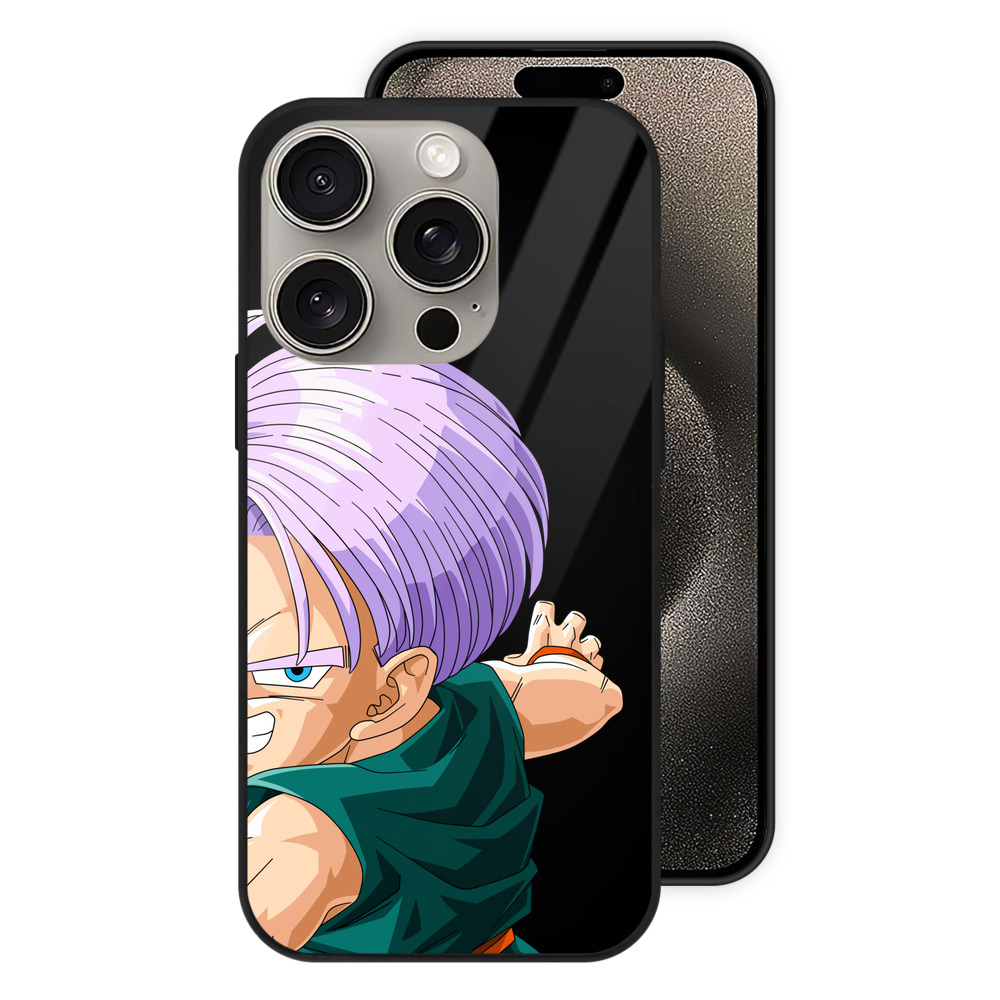 （画像用） ドラゴンボール トランクス（Torankusu）DRAGON BALL Trunks 【iPhone15Pro対応】スマホケース 耐衝撃＆黄変防止 背面ガラス