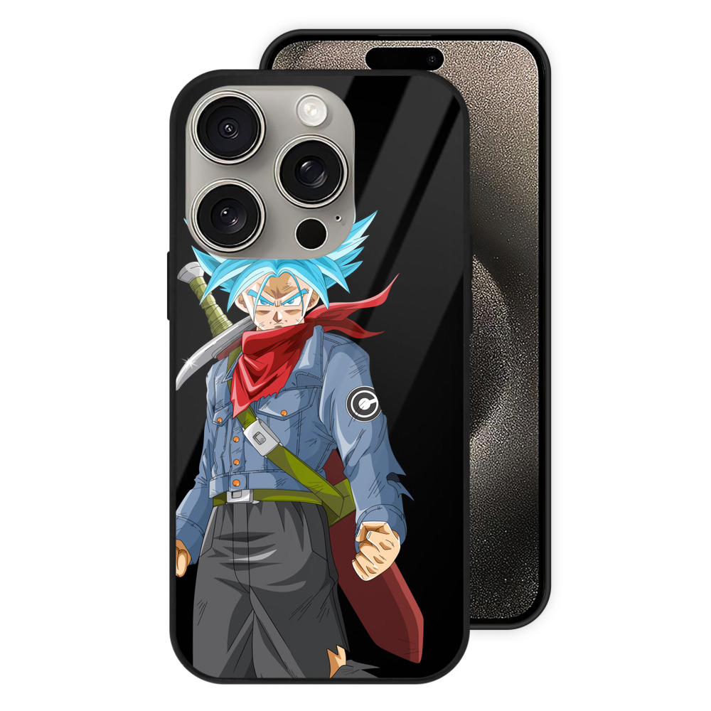 （画像用） ドラゴンボール トランクス（Torankusu）DRAGON BALL Trunks 【iPhone15Pro対応】スマホケース 耐衝撃＆黄変防止 背面ガラス