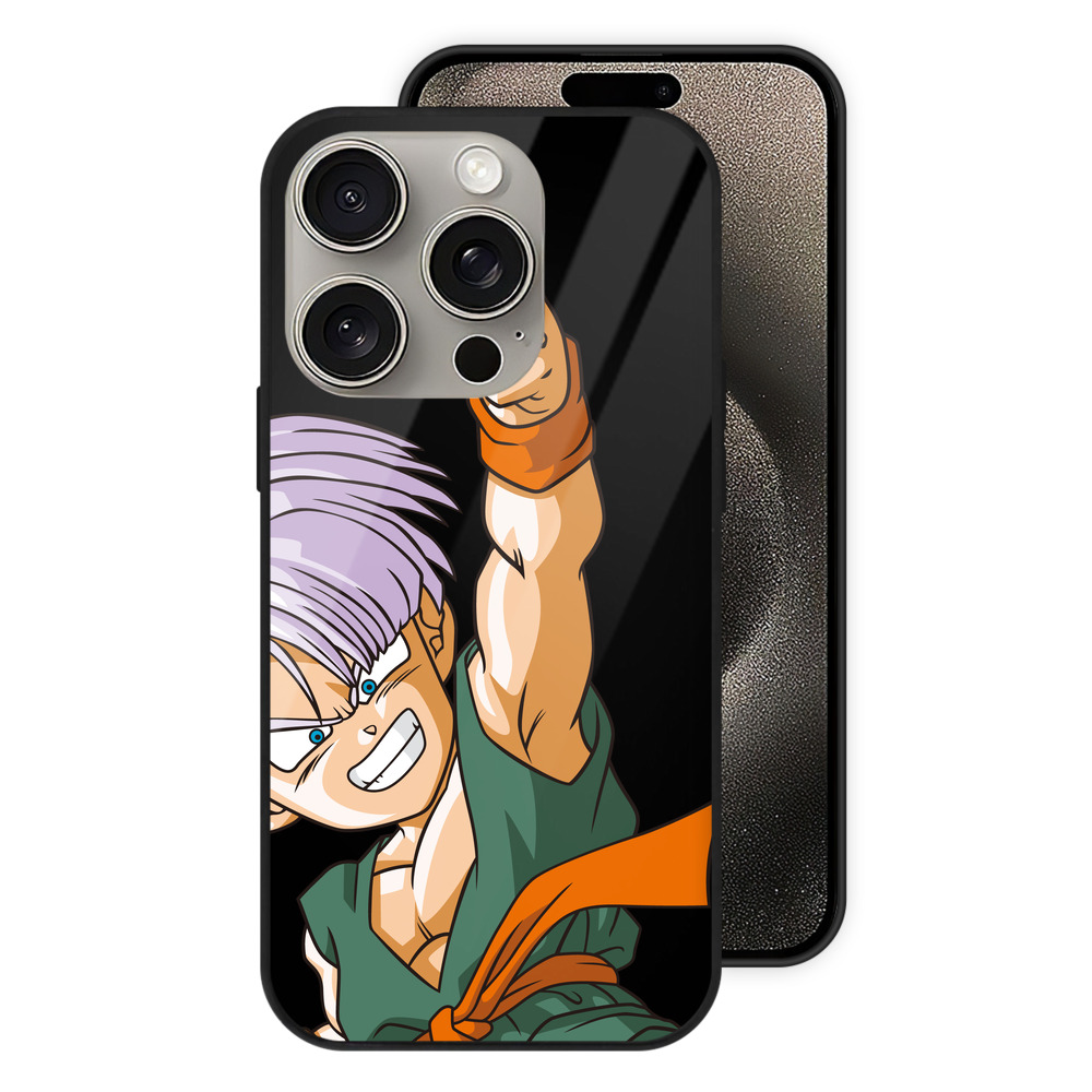 （画像用） ドラゴンボール トランクス（Torankusu）DRAGON BALL Trunks 【iPhone15Pro対応】スマホケース 耐衝撃＆黄変防止 背面ガラス