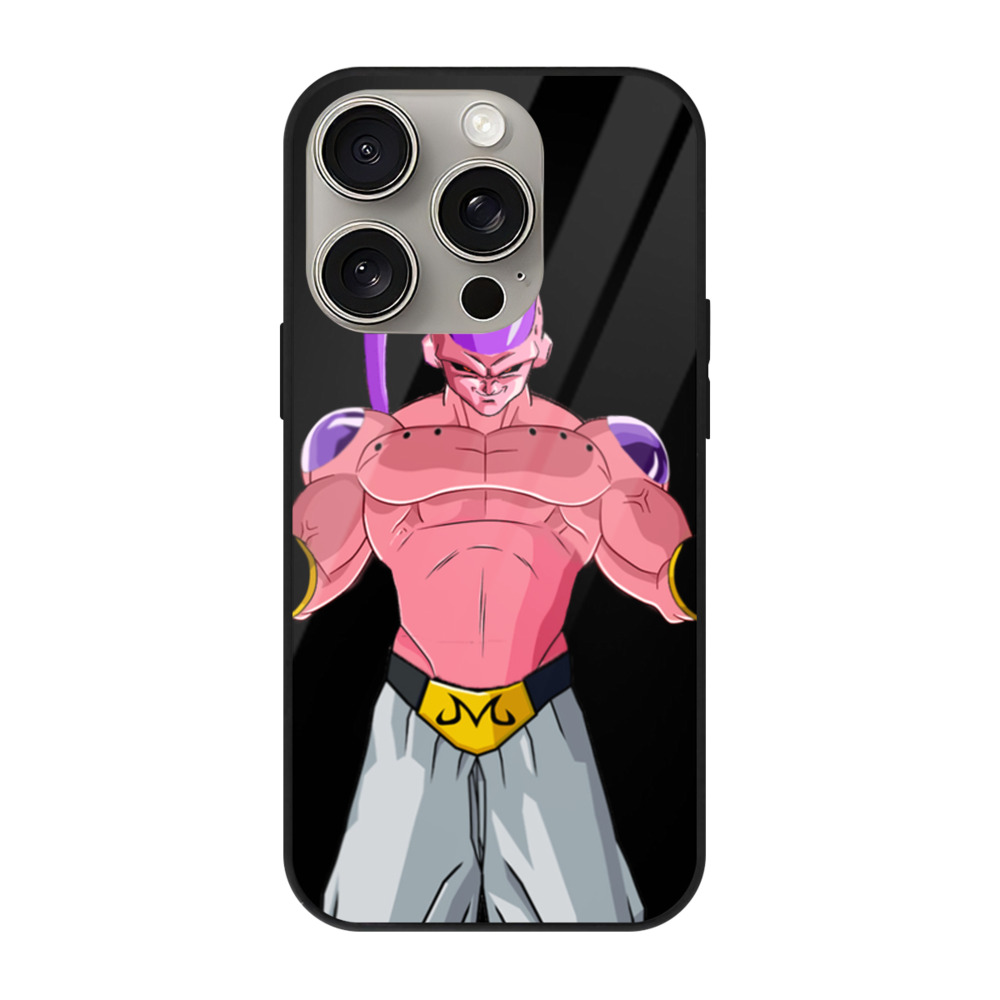 （画像用） ドラゴンボール 魔人ブウ DRAGON BALL Majin Buu 【iPhone15Pro対応】スマホケース 耐衝撃＆黄変防止 背面ガラス